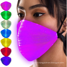 UNIQ AFM004 LED Light Up Mask - Rave EDM Halloween Masks For Men & Women - Glowing Lights Face Bandana - Party Costume Glow Mask